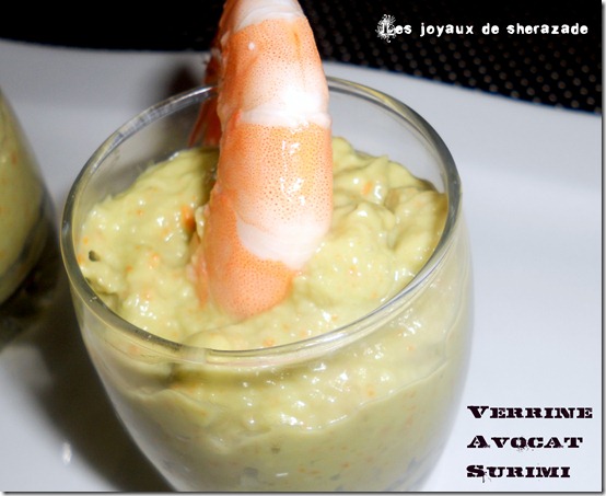verrines avocat crevettes 