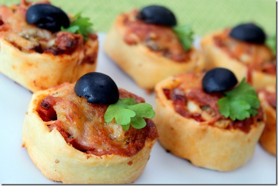 Recette amuse bouche , façon pizza