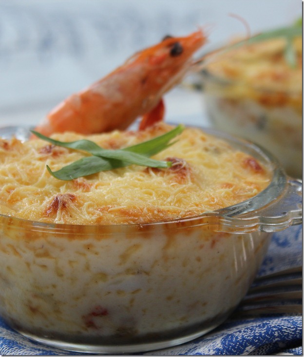 gratin de fruit de mer à la béchamel