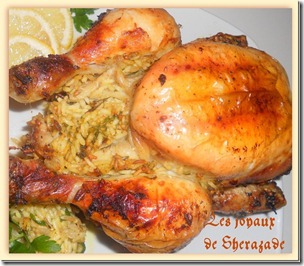 poulet farci à l'orientale