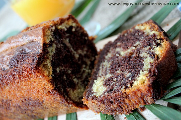 cake marbré , cake moelleux, recette facile