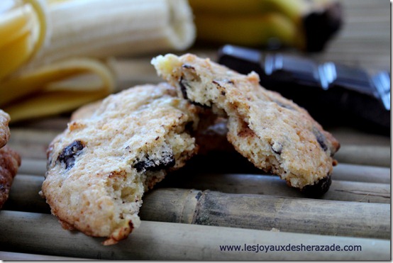 cookies au chocolat et à la banane