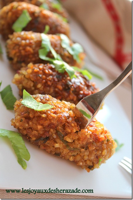 kibbeh végétarienne, entrée libanaise
