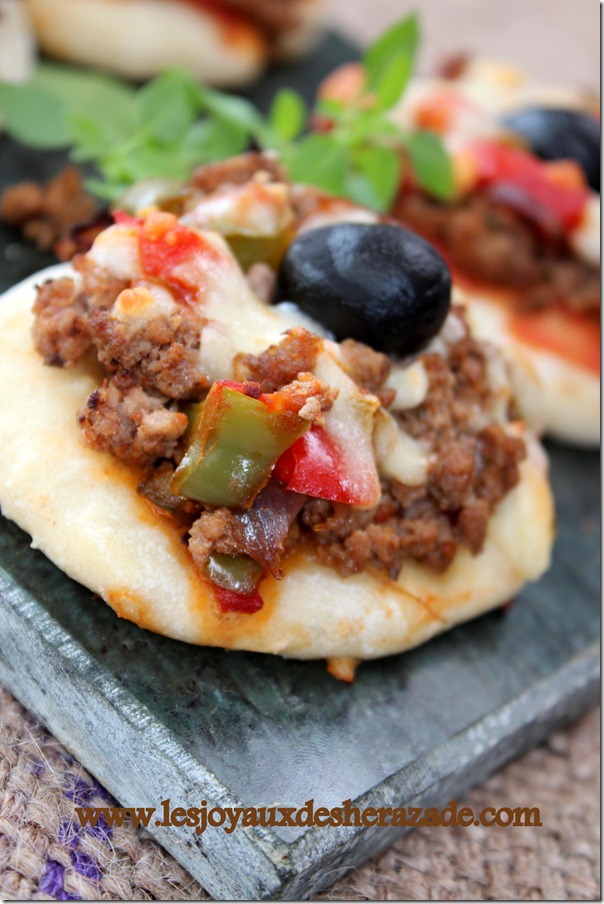 mini pizza en apéro