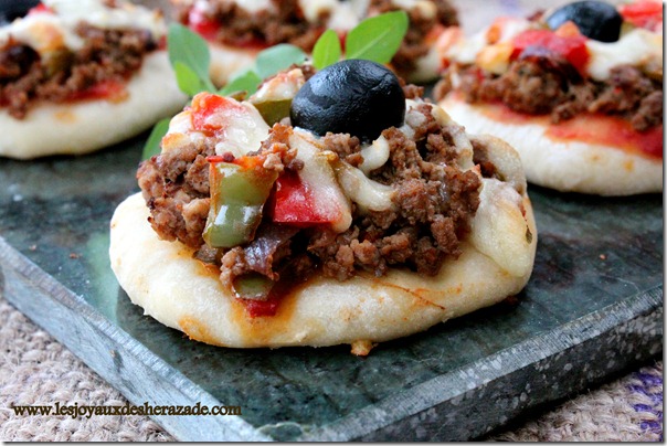 recette de mini pizza ,