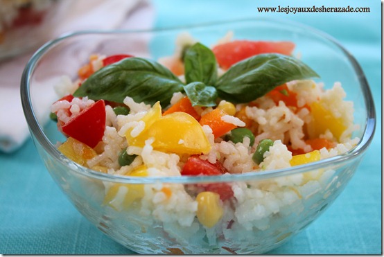 salade de riz aux légumes