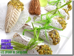 cornet aux amandes et pistaches, gateaux algeriens