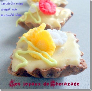 tartelette noix caramel chocolat blanc, gateau algerien