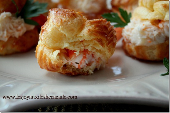 entrée, apéritif, choux aux crevettes entrée, apéritif, choux aux crevettes