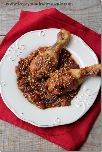 poulet au tomate , miel