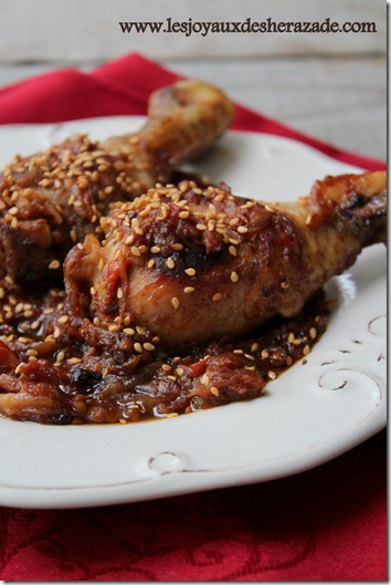 recette de poulet aux tomates et au miel