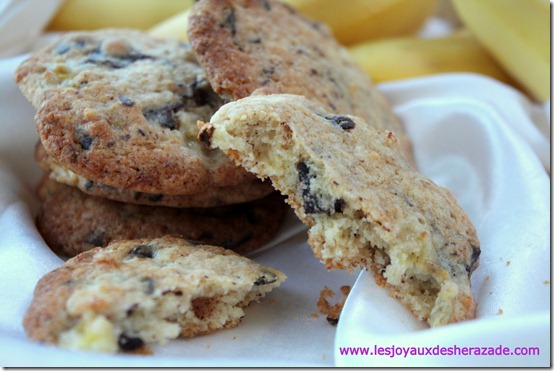 cookies au chocolat et aux banane