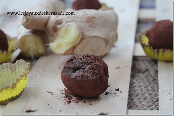 recette de truffes de chocolat au gingembre
