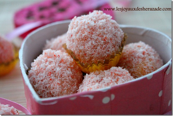 truffes abricot à la noix de coco