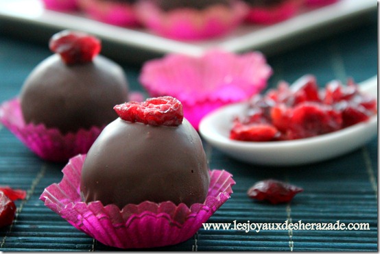 truffes au chocolat noir fruit rouge (crumberie)