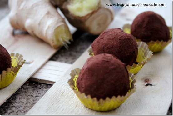 truffes chocolat gingembre