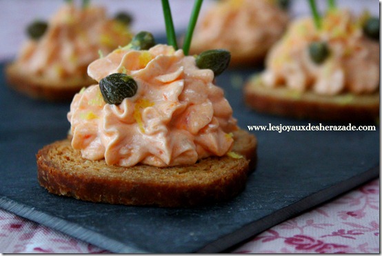 recette de amuse bouche saumon fumé
