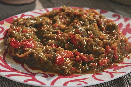 Salade mechouia, سلاطة مشوية