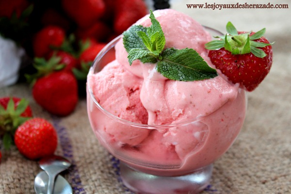 glace à la fraise