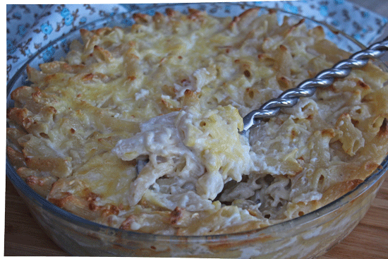 Gratin de pâtes à la bechamel