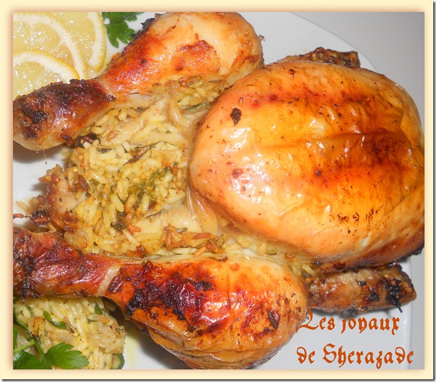 Poulet farci à l'orientale