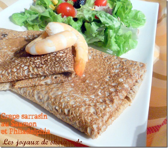 Crêpe au saumon fumé et fromage Philadelphia