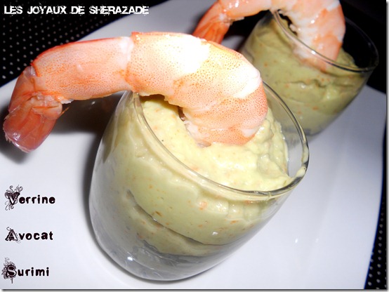 Verrine avocat surimi