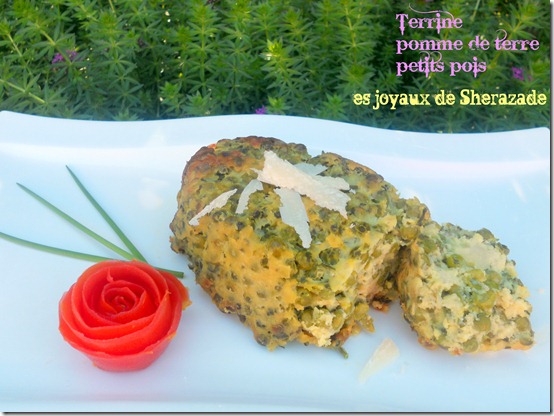 Terrine de pommes de terre aux petits pois