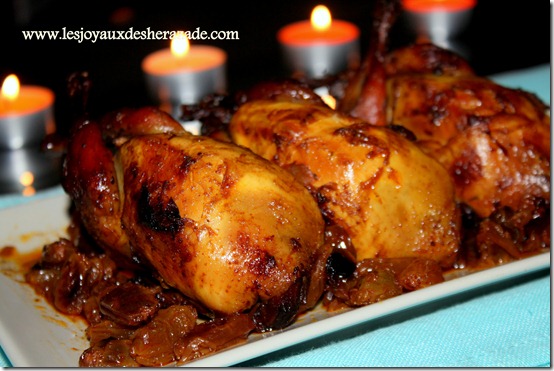 Recette de cailles aux raisins