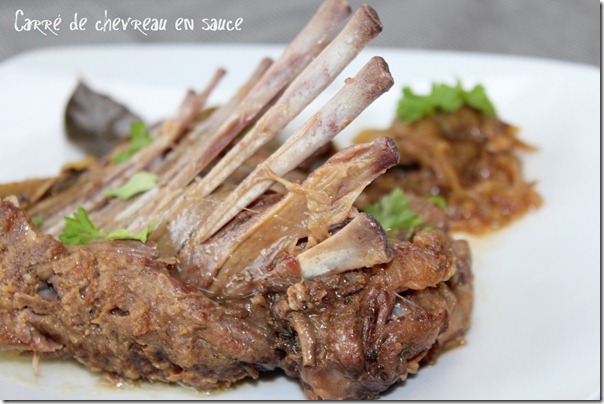 Carré de chevreau en sauce