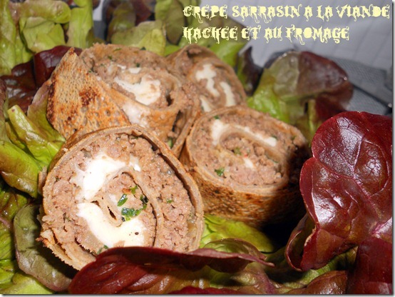 Galette sarrasin à la viande hachée et aux fromages