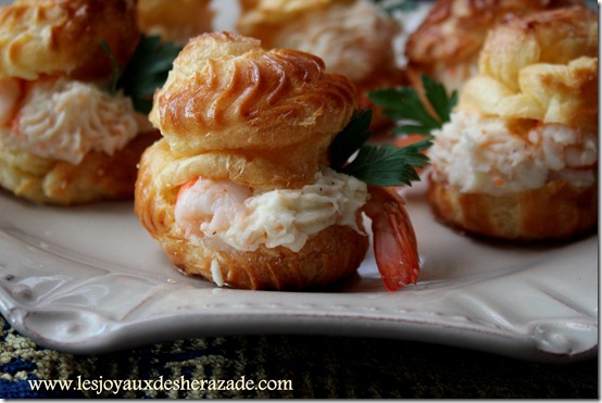 Mini choux salés  / choux farcis pour apéritif