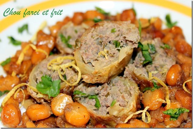 Houriat el matbakh; Recette de chou farci et frit