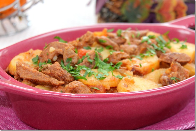 Plat au four -émincé de bœuf aux pommes de terre-