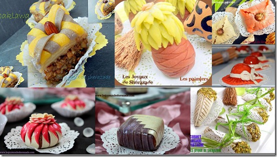 Gâteaux algériens / préparation et coloration de la pâte pour gâteaux au miel en photos