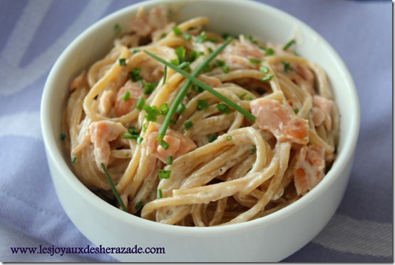 Pâtes au saumon fumé