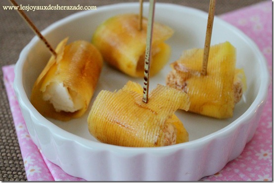 Mise en bouche facile, mangue-mozzarella