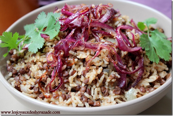 Riz aux lentilles / Mjaddara