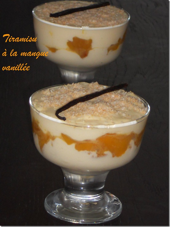Tiramisu à la mangue vanillée, recette de tiramisu