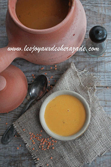 Soupe de lentilles corail facile