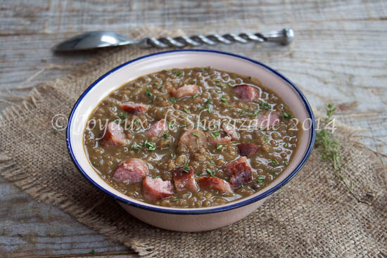 Saucisses aux lentilles