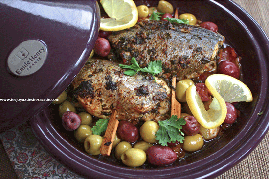 Tajine de poisson à la chermoulah - Recette