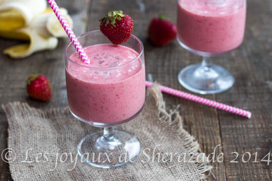 Smoothie fraise, banane