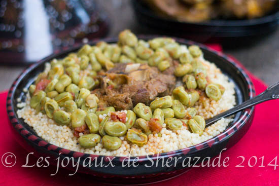 tajine de fèves , cuisine algérienne 