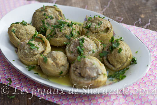 artichaut farci , dolma karnoun