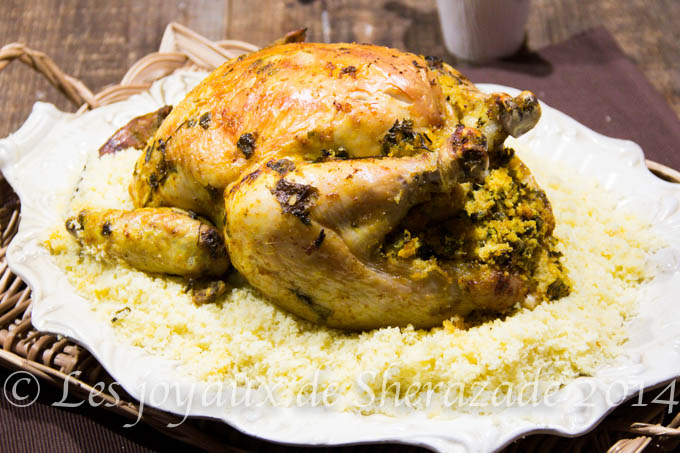 Poulet rôti farci