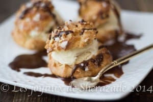 profiteroles au chocolat et glace