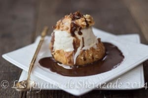 profiteroles au chocolat à la glace