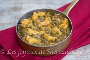 lentilles au poulet
