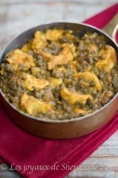 Poulet balti aux lentilles